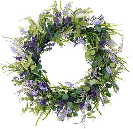 Puleo International 30 Inch Artificial Eucalyptus Spring Door Wreath