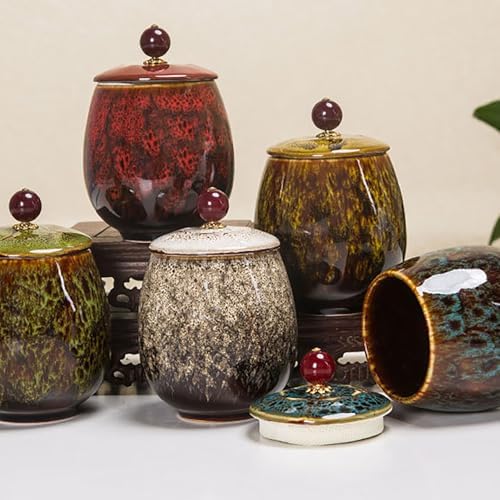 Red Small Ceramic Urn for Human Female Remains