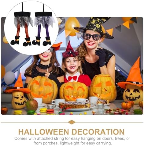 DOITOOL Halloween Witch Legs 2Pcs Plush Decoration