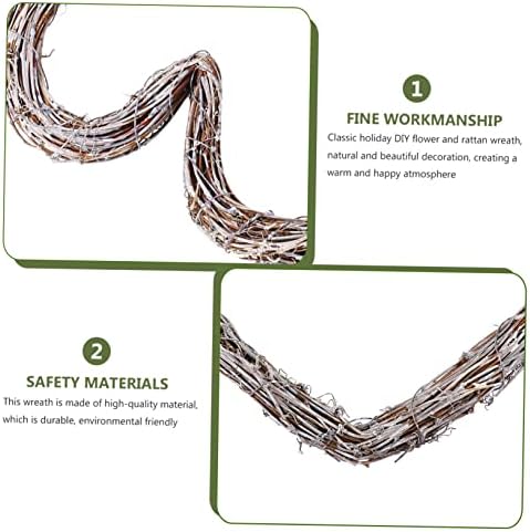 PRETYZOOM Rattan Heart-Shaped Door Wreath