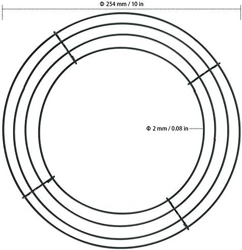 20 Pack 10 Inch Metal Wreath Frame Dark Green