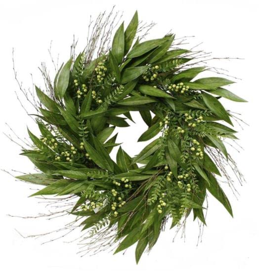 XLarge Bay Leaf Wreath for Front Door Decor