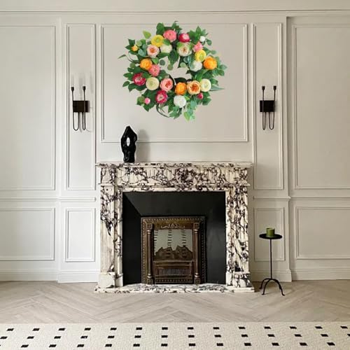 24 Inch Artificial Wreath for Front Door and Wall