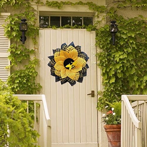 Summer Bee Wreath for Front Door