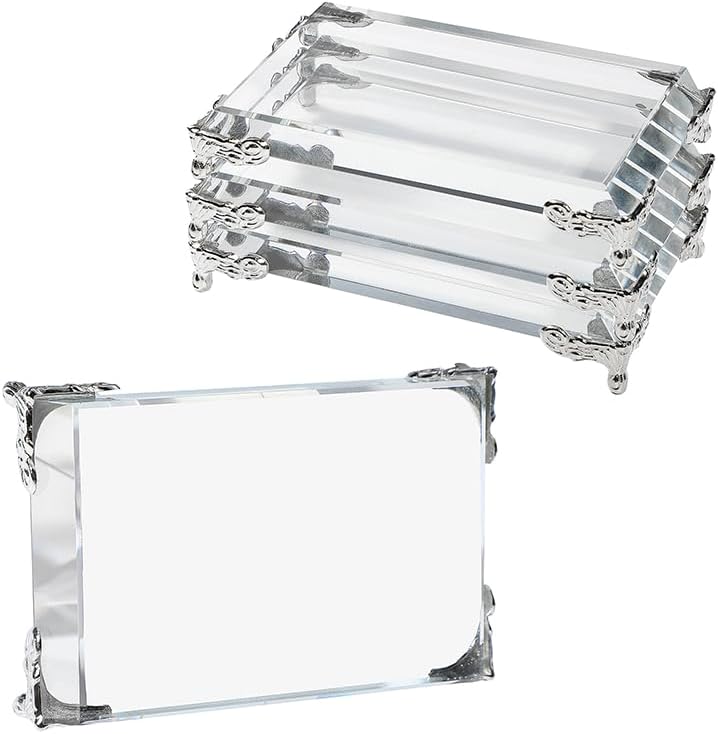 ZEERSHEE 4 Pack Crystal Display Bases for Jewelry and Collectibles