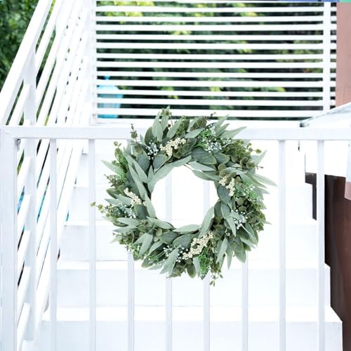 26 Inch Eucalyptus Wreath Artificial Greenery