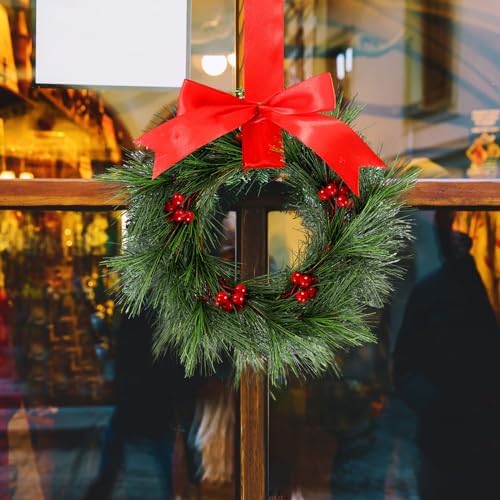 Lyrow 24 Pcs 6 Inch Christmas Wreath Set