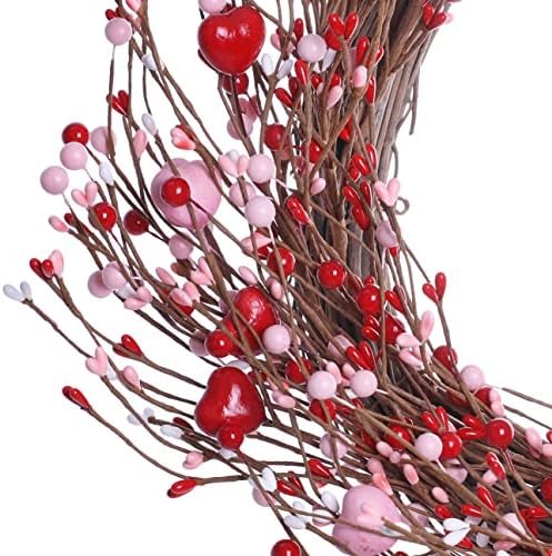 JFLORU 20 Inch Valentine Wreath for Front Door
