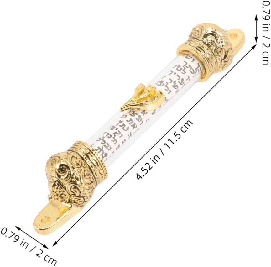 HOLIDYOYO Judaica Home Wall Decor Metal Mezuzah 2 Pack