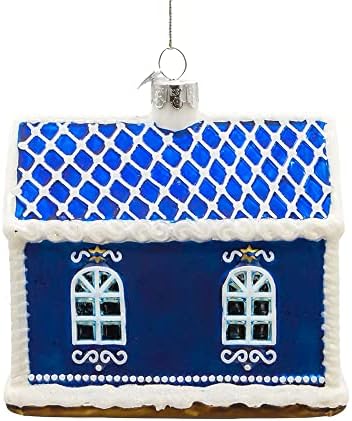 Kurt Adler 45 Inch Glass Hanukkah House Ornament