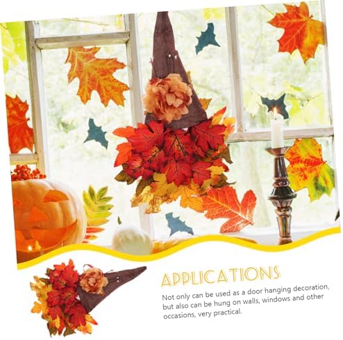 Front Door Autumn Wreath with Gnome Design