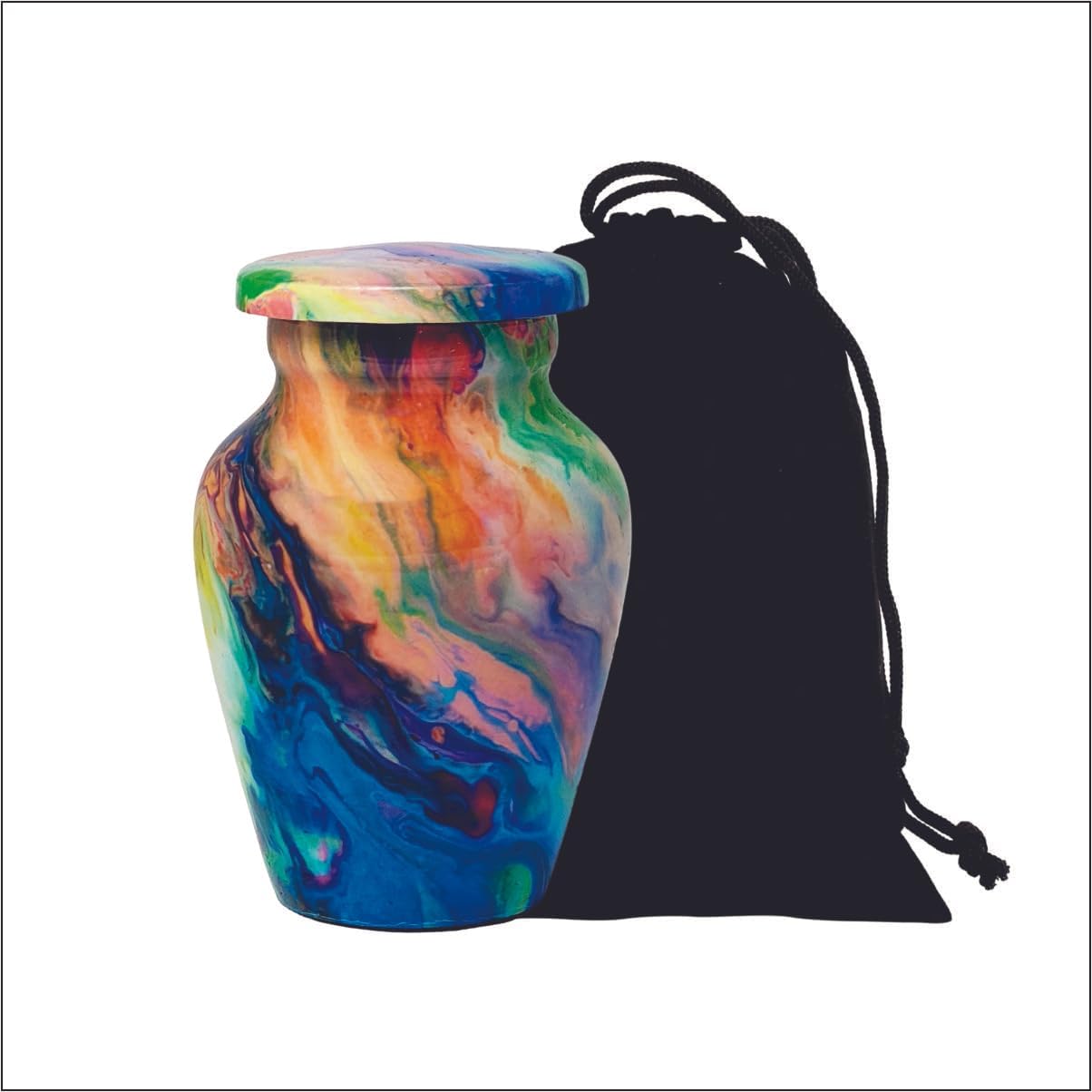 Ample Cremation Urns Handcrafted Memorial Urn with Secure Lid