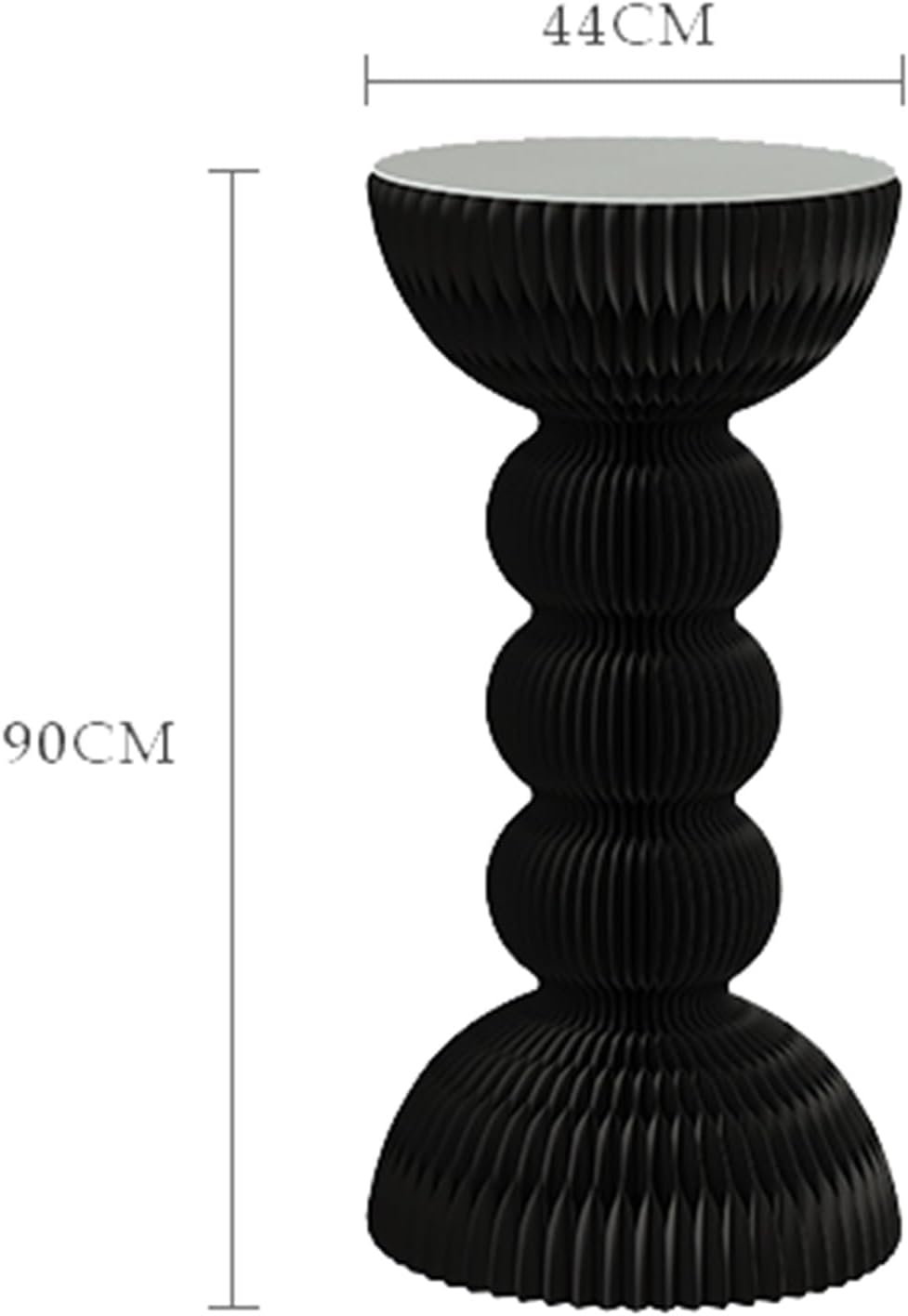 Cylinder Pedestal Stands for Display and Decorations Black 44x90cm