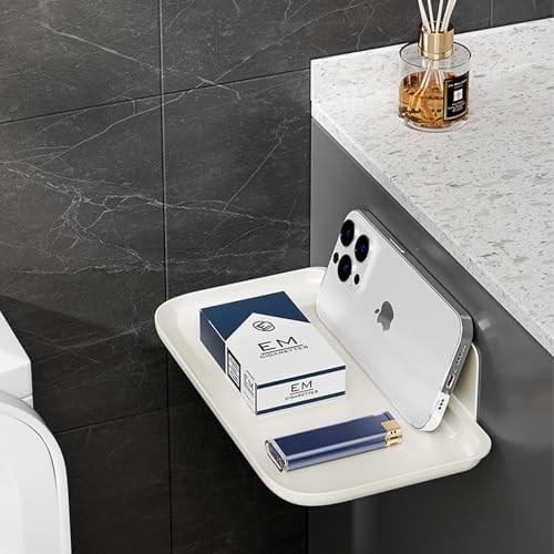 2-Pack Foldable Floating Shelves for Wall No Drill