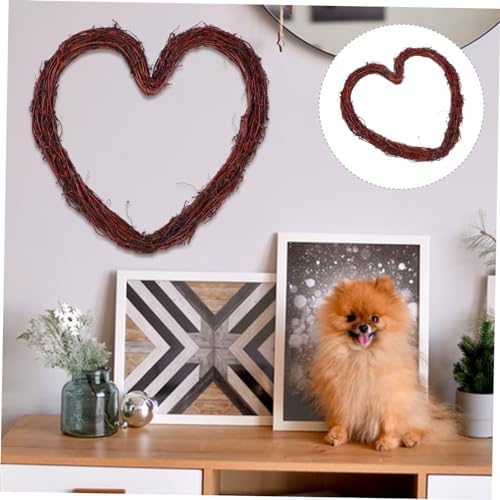 Floral Rattan Wreath Hanger for Living Room Wall