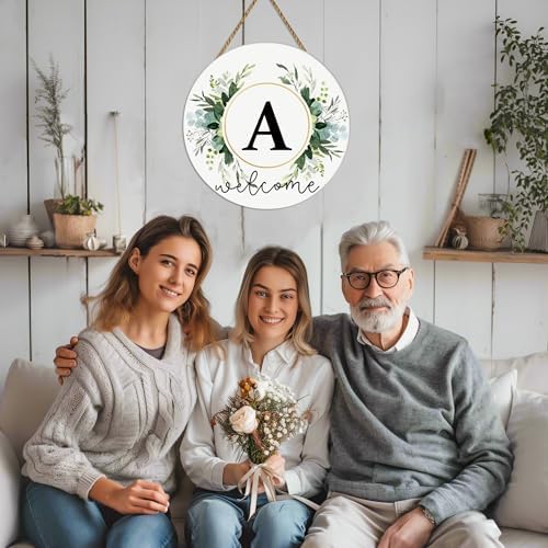 Monogram Letter A Wreath for Front Door Decor