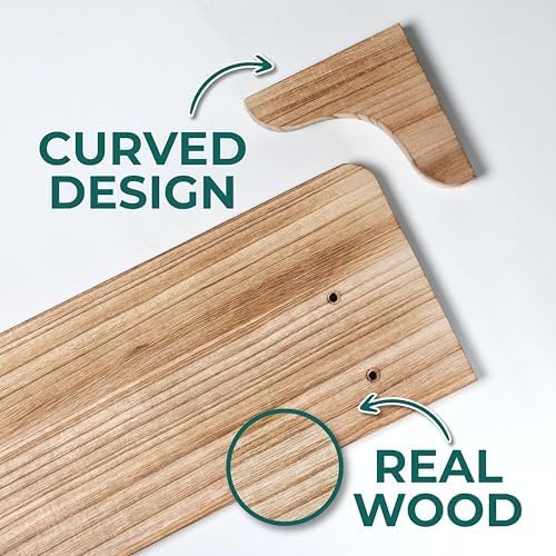 Real Wood Wall Shelf Set of 3 - 17 Inch