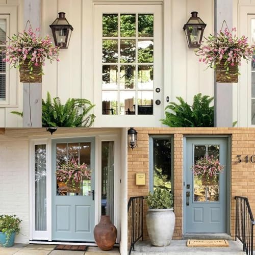 Manutox Hydrangea Door Wreath Basket Decor