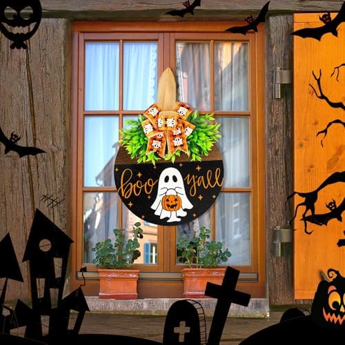 Denylo Pro Halloween Wood Welcome Sign