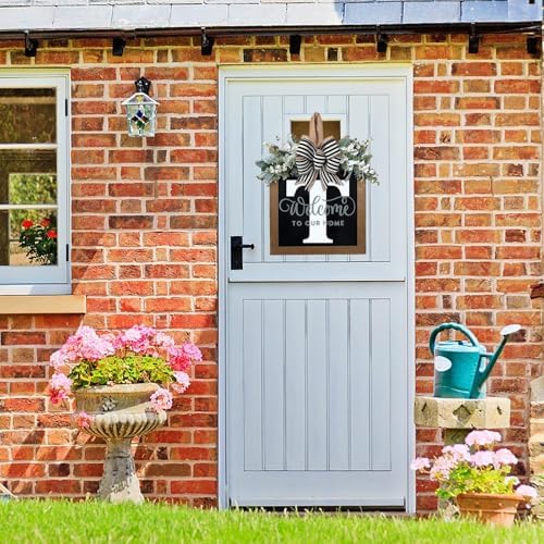 YICORIP Last Name Wreath Front Door Decoration