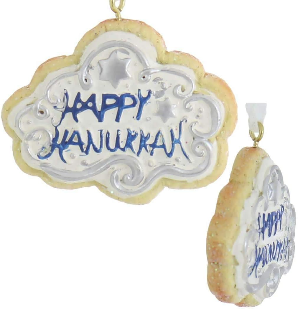 Kurt S Adler Hanukkah Ornament Set Blue White