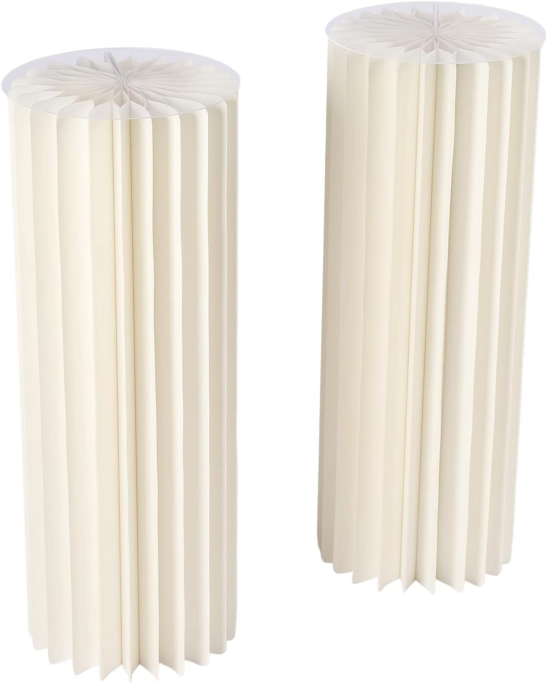 Foldable Cardboard Cylinder Stands 2pcs for Wedding Centerpieces