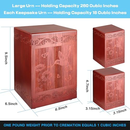 Wooden Cremation Urn for Human Ashes