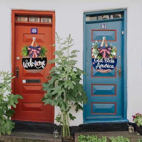 Patriotic Independence Day Welcome Wreath