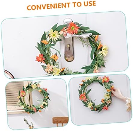 Realistic Chrysanthemum Wreath Christmas Door Hanging Decor