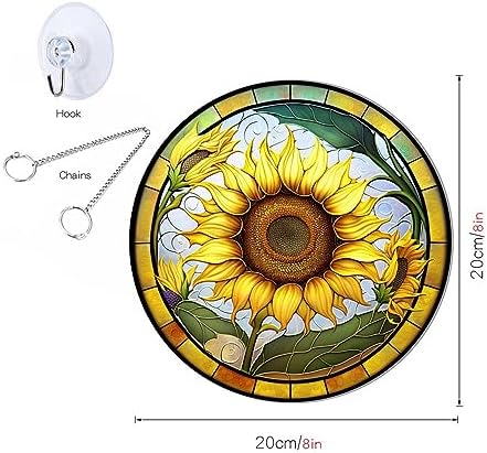 MATIHAY Sunflower Acrylic Window Hanging Wall Decor