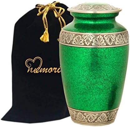 Royal Green Pewter Band Cremation Urn for Ashes