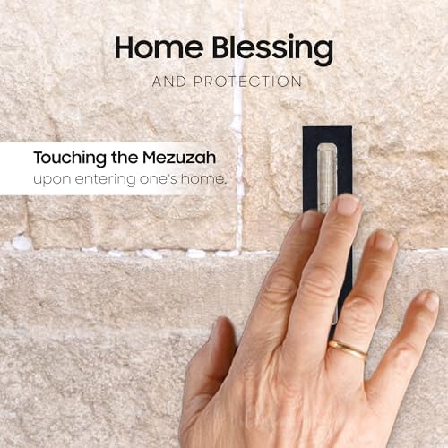 AS Mezuzah Acrylic Case for Door - Black 7 Inches
