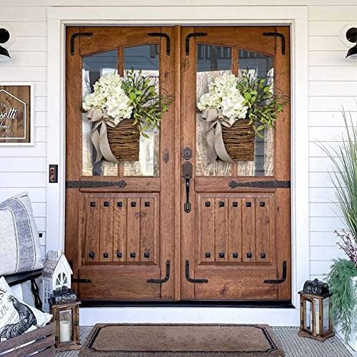 Spring Wildflower Door Hanging Wreath Welcome Sign Decor