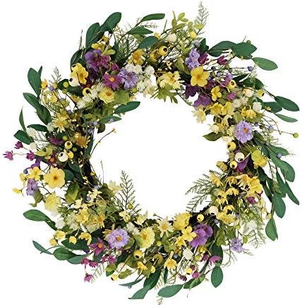 Puleo International 30 Inch Artificial Floral Door Wreath