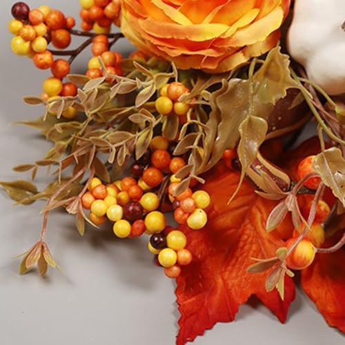 FQQWEE Peony Fall Door Wreath Decor