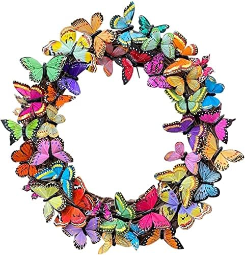 Butterfly Front Door Wreath with Artificial Tulips