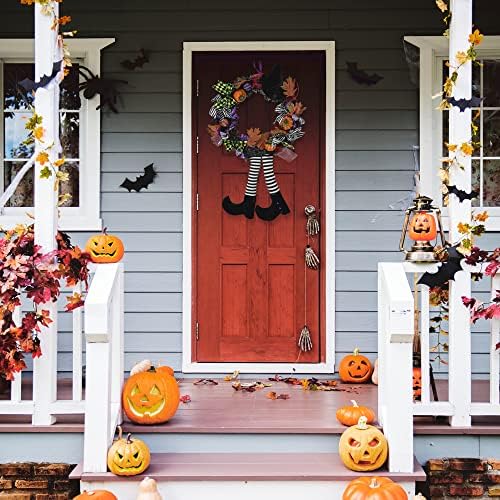 Skeleteen Halloween Witch Wreath 42 Inch Decor