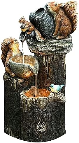 Resin Duck Family Fountain Outdoor Decor