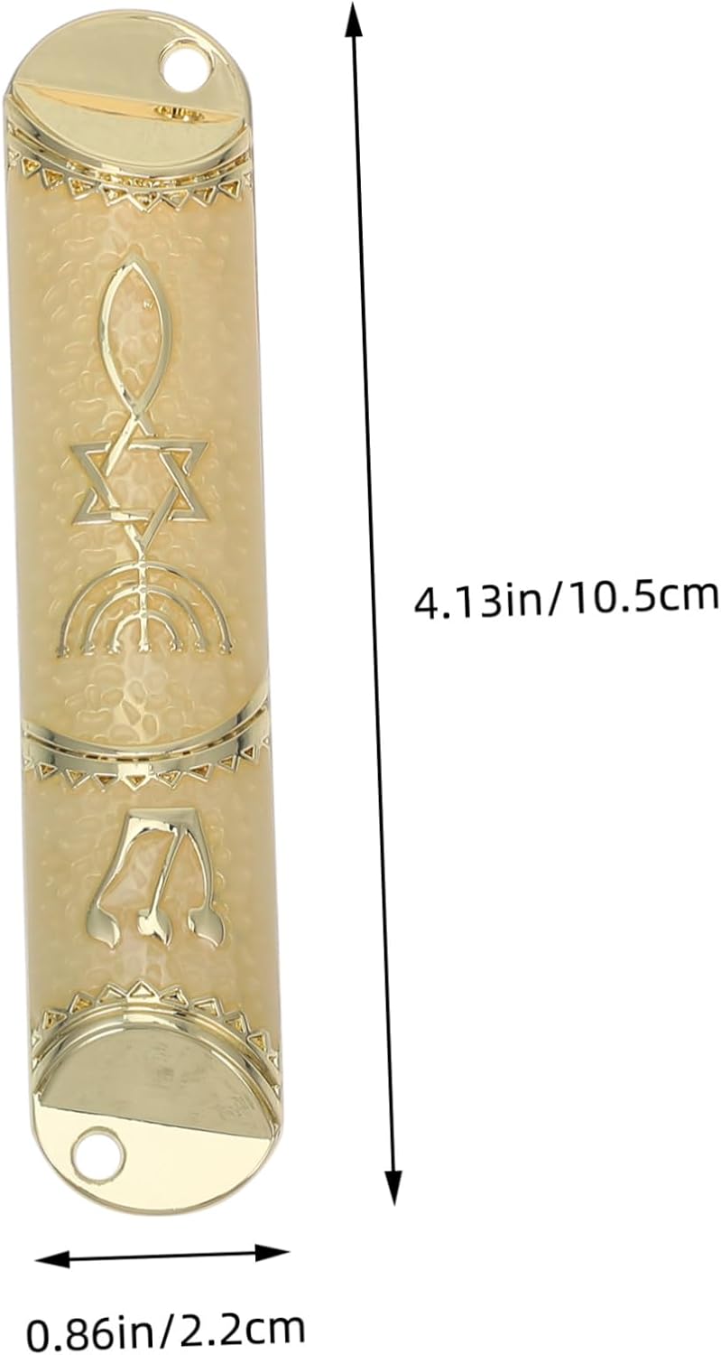 Metal Mezuzah with Scroll Set Classic Judaica Door Decor