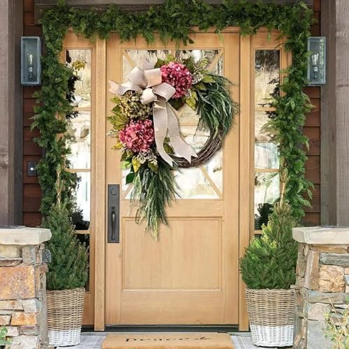 Spring Green Wreath Front Door Decor Accent
