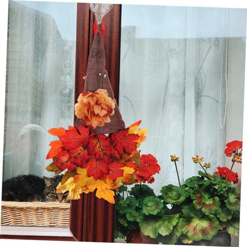 Front Door Autumn Wreath with Gnome Design