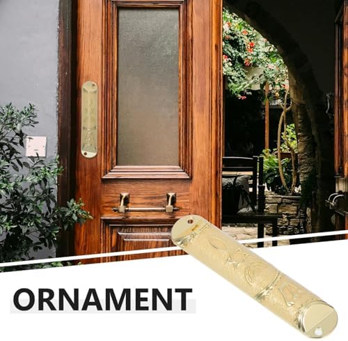 PRETYZOOM Mezuzah with Scroll for Door Religious Decor