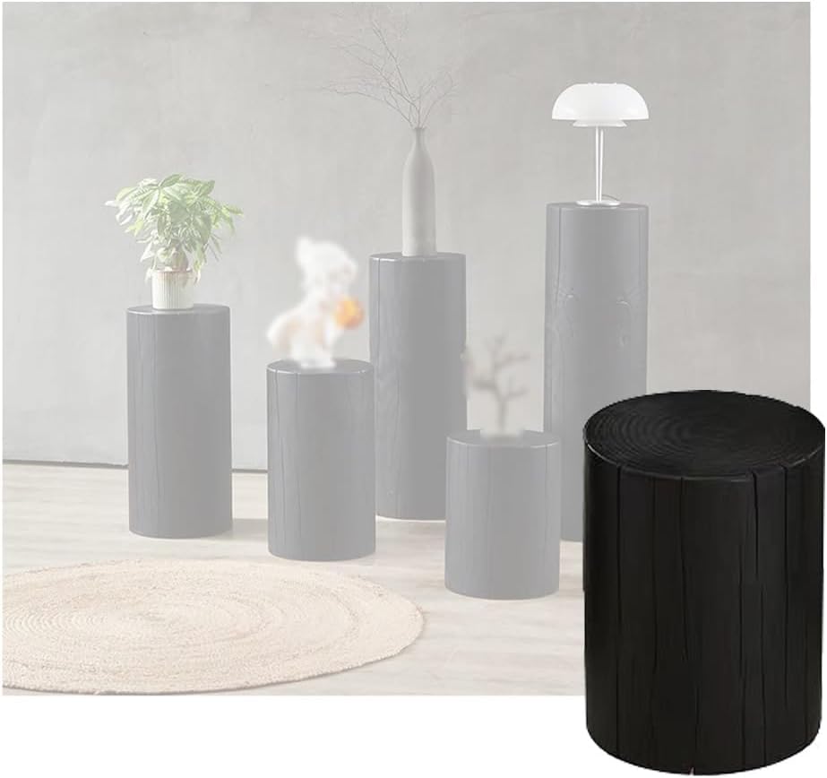 Wooden Round Cylinder Pedestal Stand for Vases and Decor