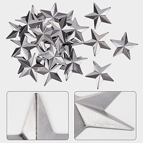 GORGECRAFT 100PCS 2 Inch Primitive Silver Metal Stars