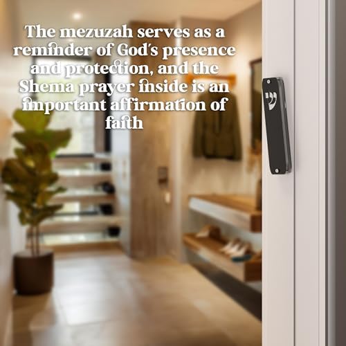 TYLDUM Mezuzah Case Clear Black with Silver