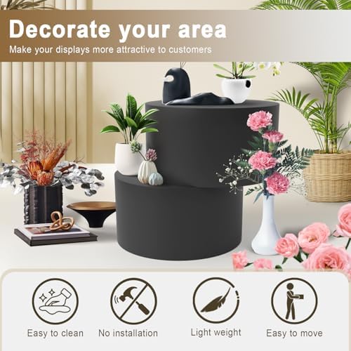 Black Round Mannequin Display Pedestal Stand