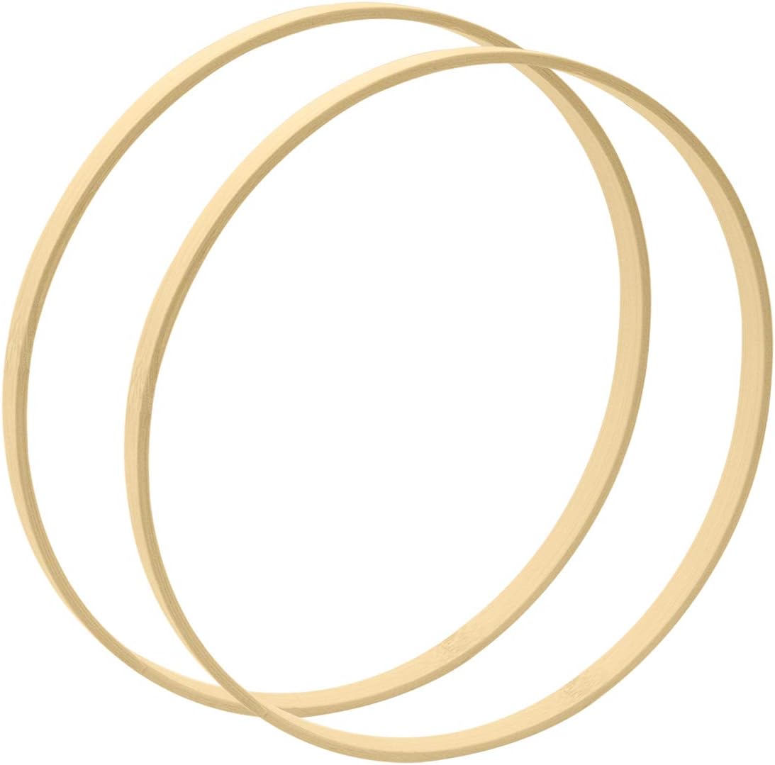 Worown 12 Inch Bamboo Hoops 2 Pack for Wreaths and Crafts