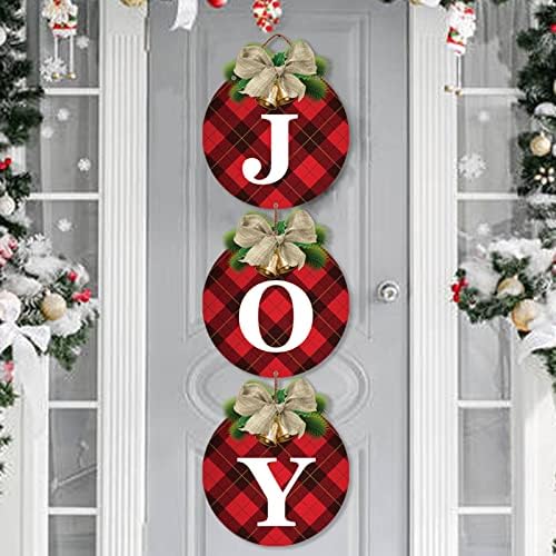 3pcs Buffalo Plaid Christmas Wreaths for Front Door