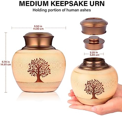 Elegant Bamboo Urn for Human Ashes Medium Capacity