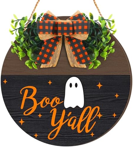 Halloween Wooden Ghost Sign Front Door Decor